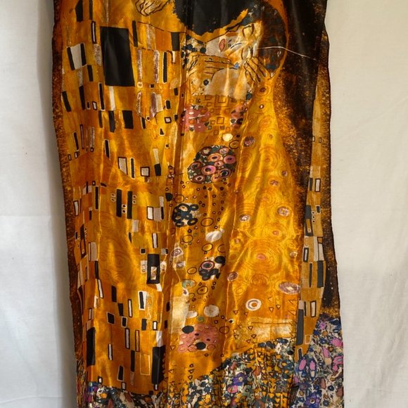 NWOT! Silk like Gustav Klimt Art Series Scarves and Shawls~Large Size: 71" x 21" - Picture 2 of 5